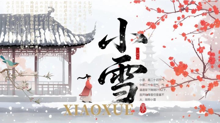 二十四节气之小雪介绍PPT