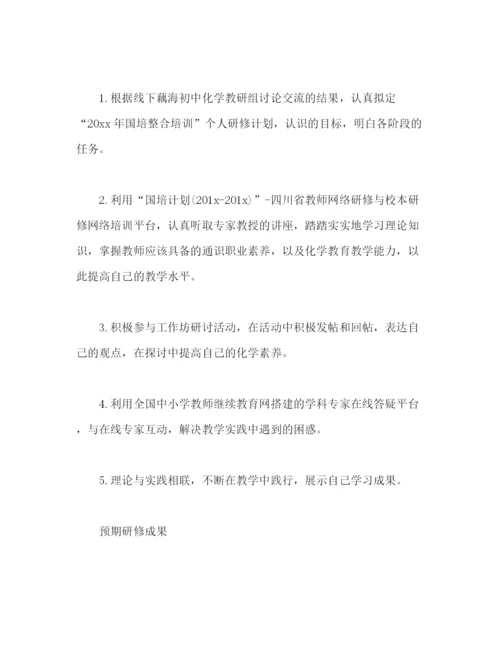 精编之国培教师个人研修工作计划模板.docx