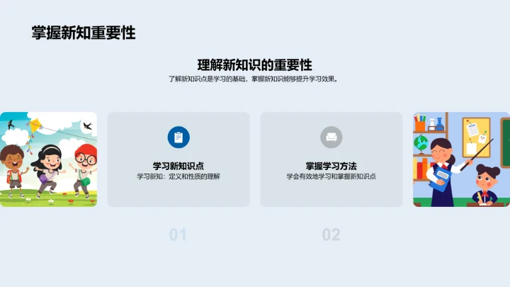 数学知识点预习讲解PPT模板