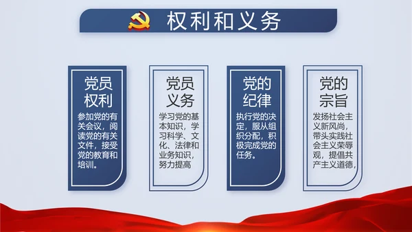 蓝色大气党建微党课培训工作总结汇报动态PPT