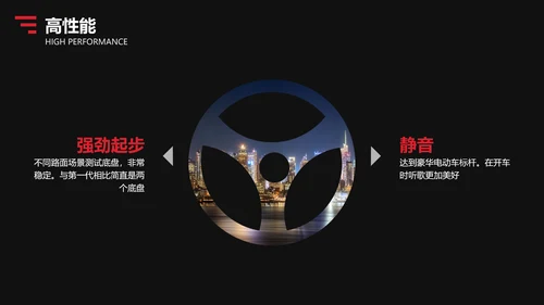简约商务风红色汽车发布会PPT