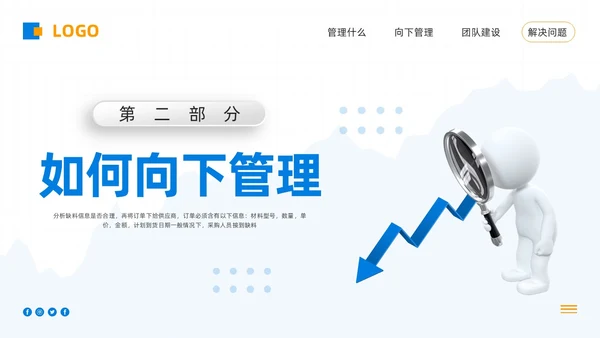 蓝橙简约向下管理培训向下管理培训PPT模板宣传PPT动态PP