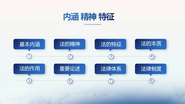 蓝色中国风法法律治讲座PPT动态模板