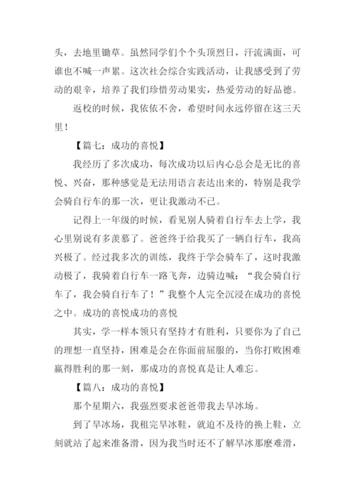 成功的喜悦作文300字.docx