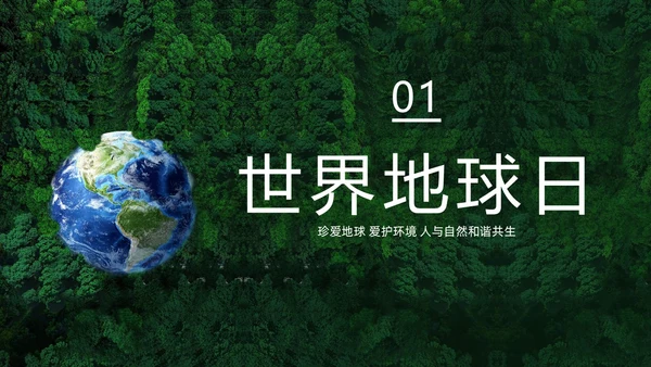 4月22日世界地球日爱护环境保护地球PPT课件