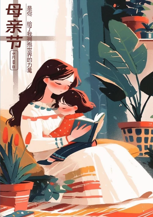 扁平风母亲节节日海报