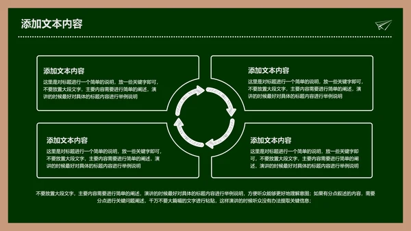 绿色简约黑板风教学课件通用PPT演示模板