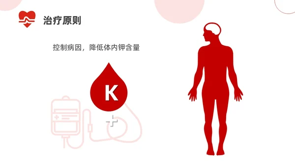 红色简约高钾血症病人的护理医疗课件医护人员培训PPT课件模板