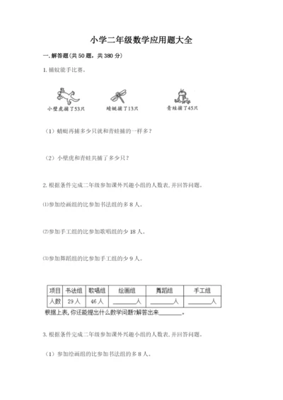 小学二年级数学应用题大全【达标题】.docx