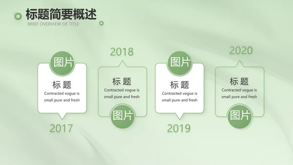 牛油果绿风格主题商务动态PPT