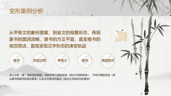 灰色中国风汉字演变PPT