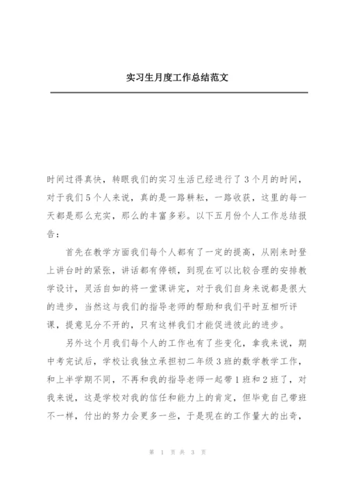 实习生月度工作总结范文.docx