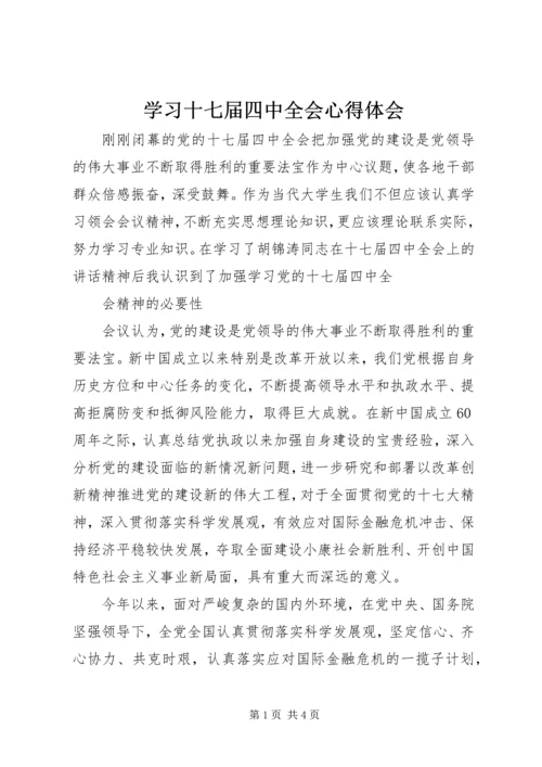 学习十七届四中全会心得体会 (14).docx