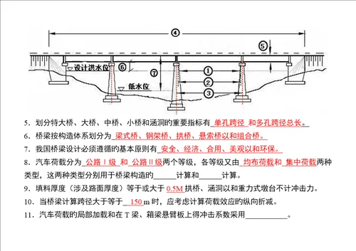 桥梁工程复习题带答案