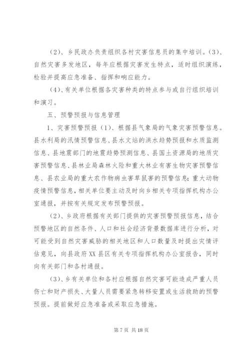 乡镇自然灾害救助应急预案 (4).docx
