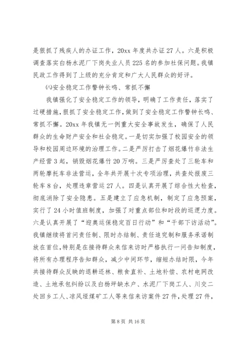 乡镇工作总结及工作计划.docx