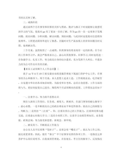 精编之新员工试用期工作总结精选范文三篇2.docx
