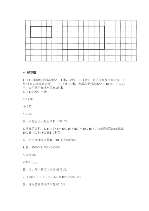 人教版六年级下册数学期末测试卷含答案（完整版）.docx