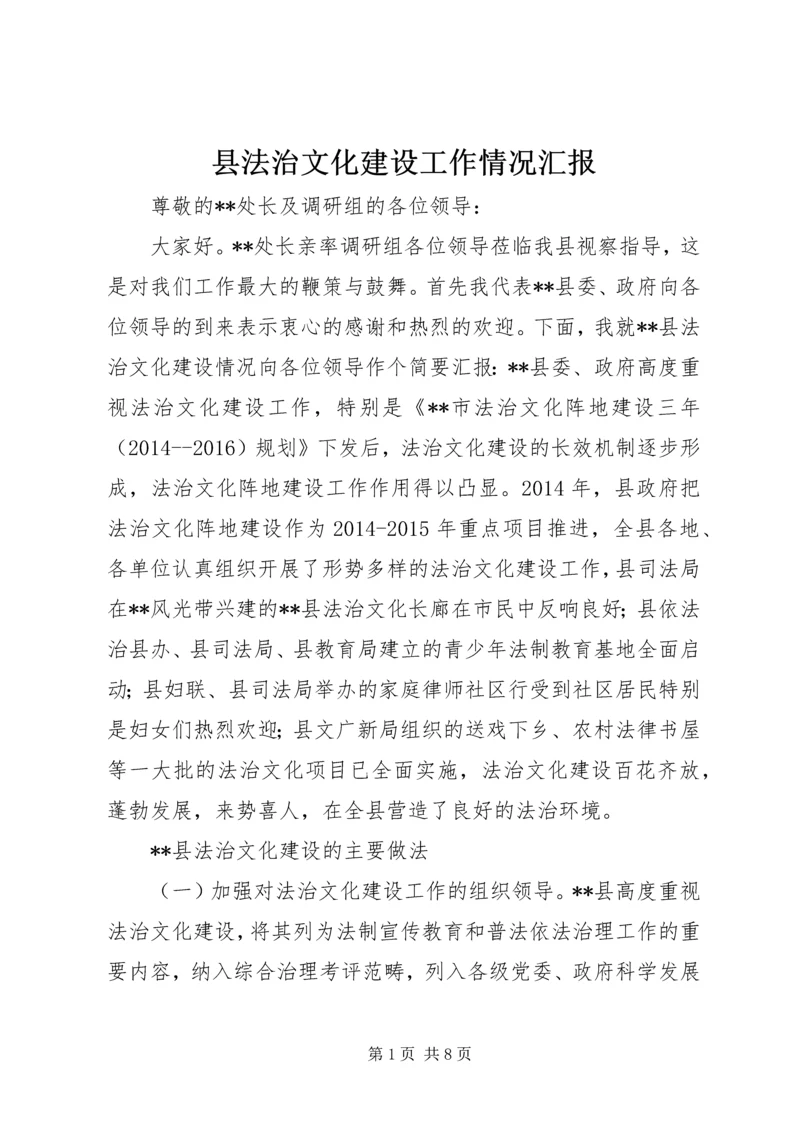 县法治文化建设工作情况汇报.docx