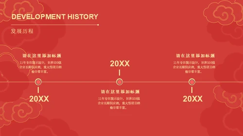 传统春节过年中国风祥云通用PPT模板