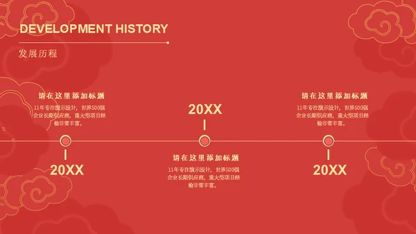 传统春节过年中国风祥云通用PPT模板