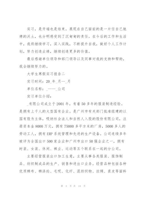 2022年大学生寒假实习报告五篇.docx