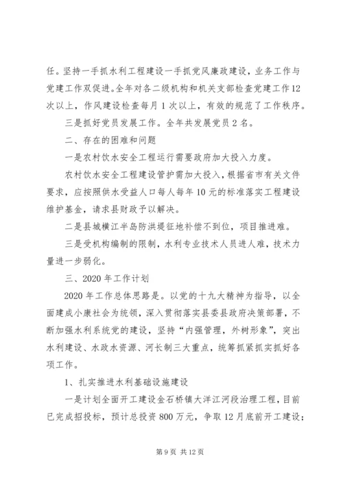 水利局工作总结和XX年工作计划.docx