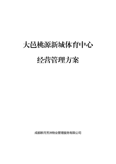 大邑桃源新城体育中心经营管理专题方案.docx