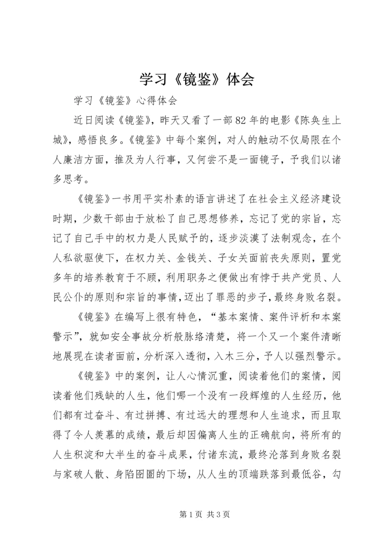 学习《镜鉴》体会 (4).docx