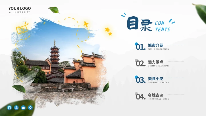 南京城市印象旅游介绍PPT模板