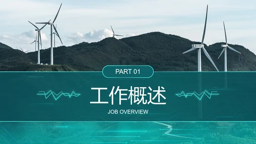 城市实景高级国家电网工作汇报总结PPT模板