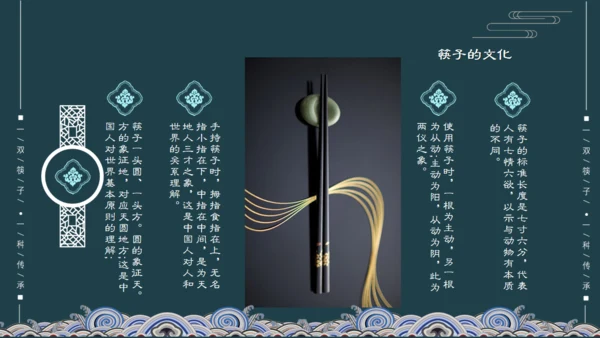 关于筷子的文化传承通用PPT模板