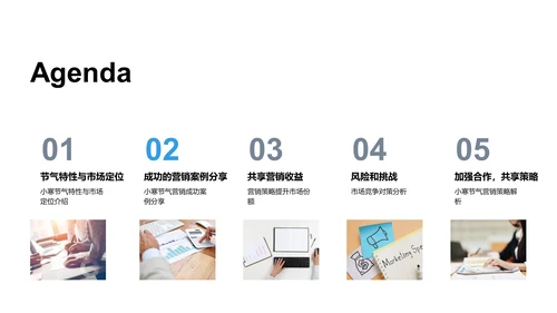 小寒节气营销报告PPT模板