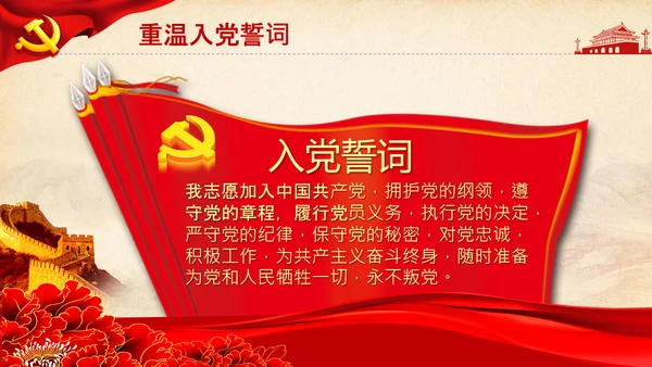 党委党支部微党课做合格党员应知应会PPT
