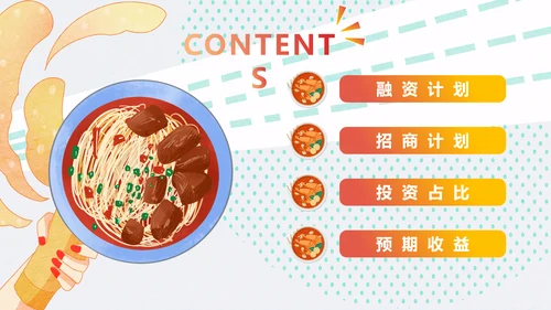 中华美食面食招商计划书通用PPT推广