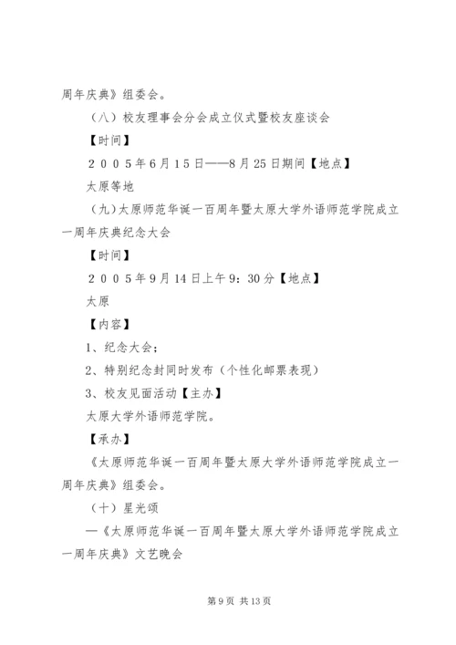 首都师范大学建校五十周年校庆方案 (3).docx