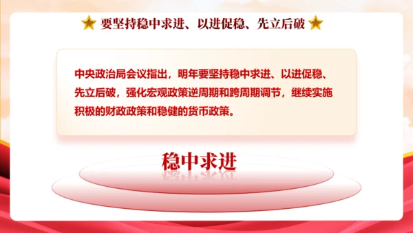 中央政治局会议中国经济工作新动向通用PPT模板