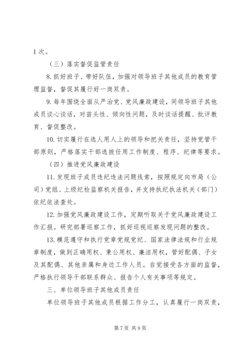 履行全面从严治党主体责任清单(范文).docx