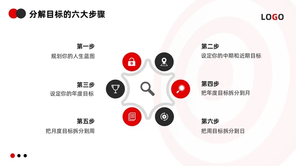 红黑简约3d如何做好目标管理PPT模板宣传PPT动态PPT自我管理