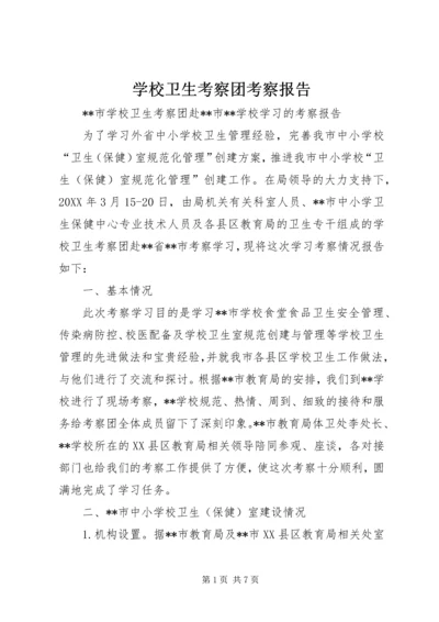 学校卫生考察团考察报告.docx