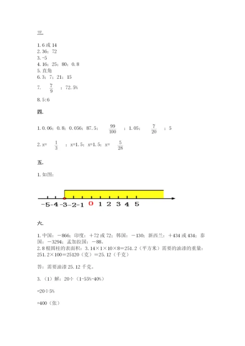 实用小学数学青岛版六年级下册期末测试卷精品（夺冠系列）.docx