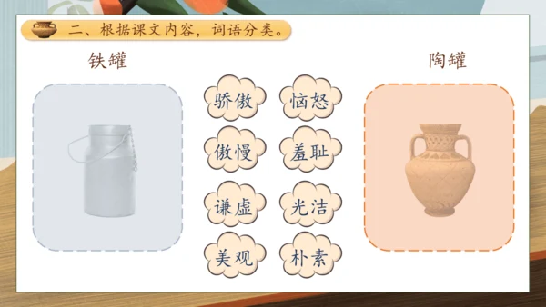 【核心素养】部编版语文三年级下册-6. 陶罐和铁罐 第1课时（课件）