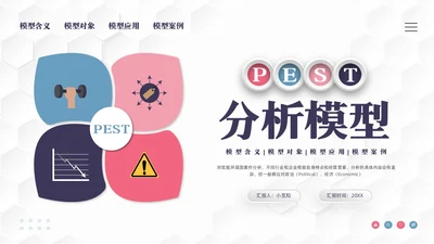 彩色简约PEST分析PPT模板宣传PPT动态PPT