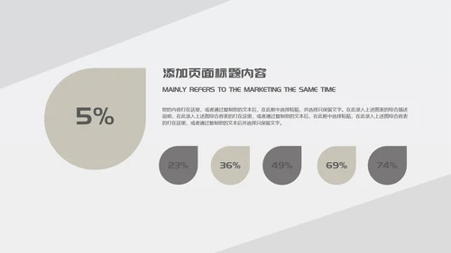 灰色简约商务风都市职场总结汇报PPT模板