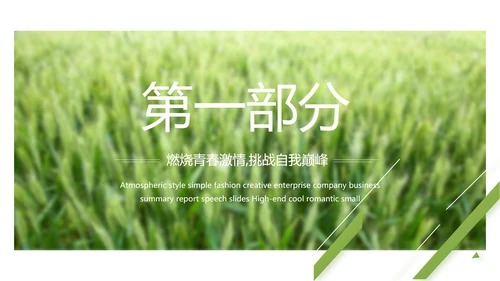 绿色农产品介绍宣传动态PPT模板