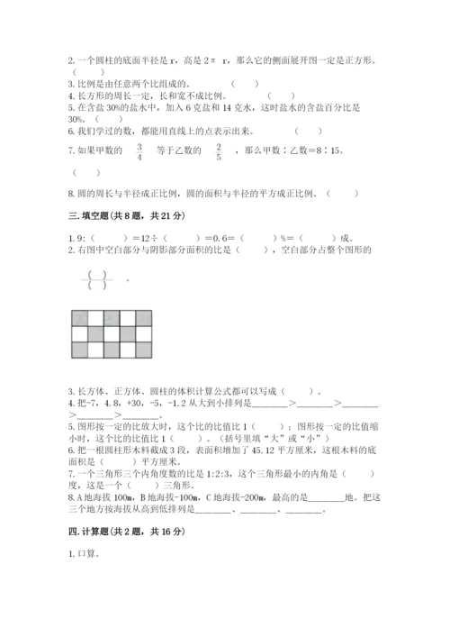 小升初六年级期末测试卷含答案（培优b卷）.docx