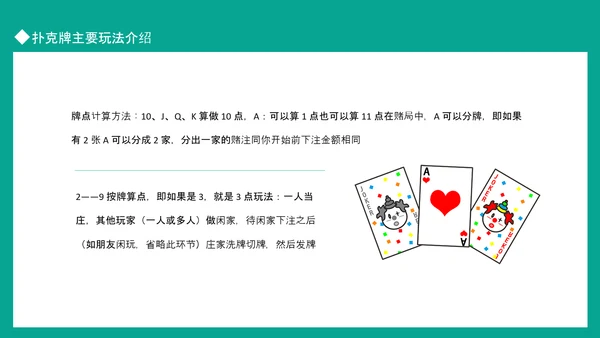 扑克牌主要玩法介绍掼蛋PPT模板