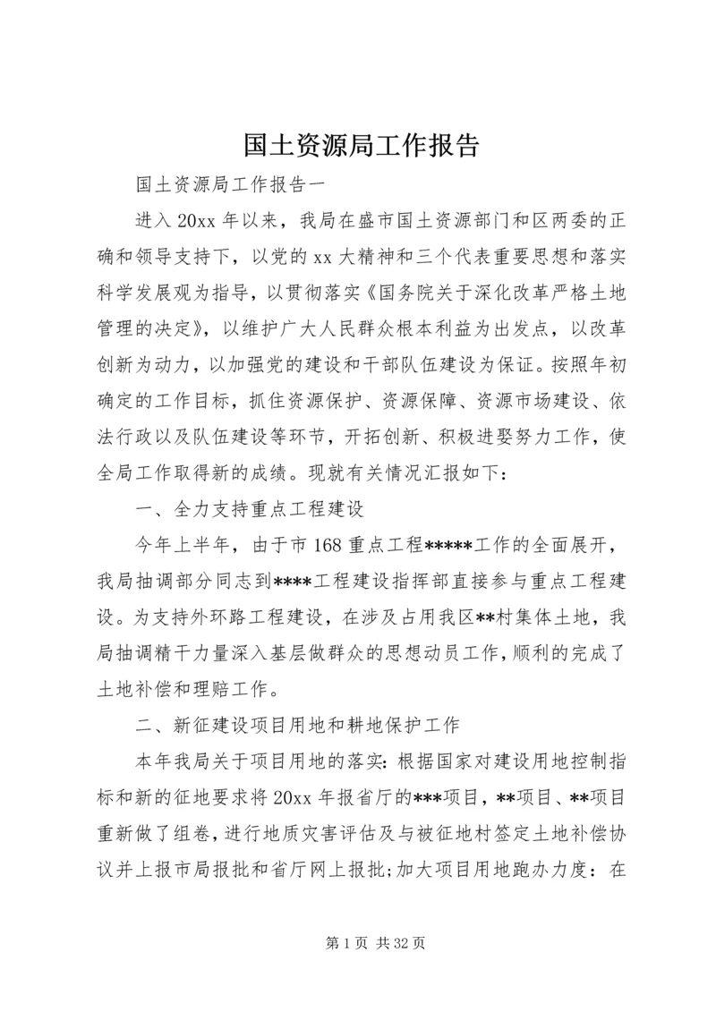 国土资源局工作报告 (5).docx