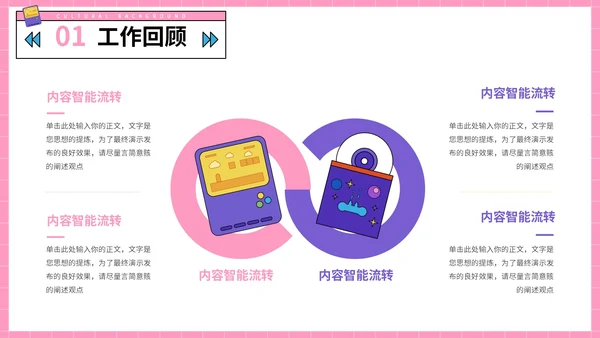 粉色复古风通用工作汇报PPT