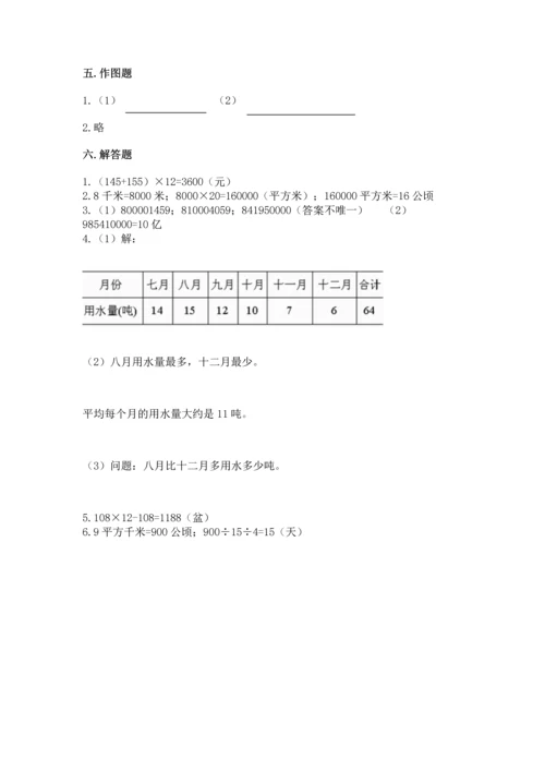 人教版四年级上册数学 期末测试卷精品（考点梳理）.docx